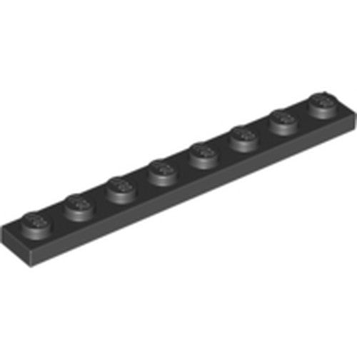 LEGO 3460 Plate 1 x 8 in Black - Authentic LEGO Part