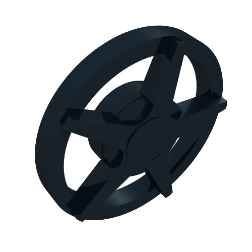 LEGO 18978a Wheel Cover 5 Spoke - for Wheel 18976 in Black - Authentic LEGO Part