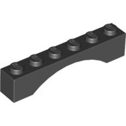 LEGO 3455 Arch 1 x 6 in Black - Authentic LEGO Part