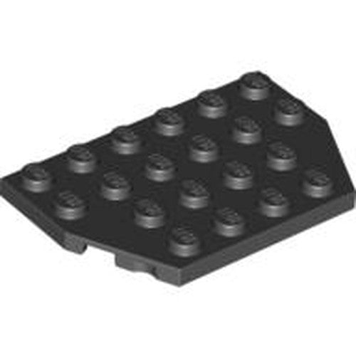LEGO 32059 Wedge, Plate 4 x 6 Cut Corners in Black - Authentic LEGO Part