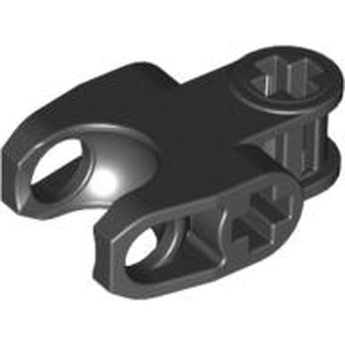 LEGO 60176 Technic, Axle Connector 2 x 3 with Ball Joint Socket - Closed Sides, Angled Forks with Closed Axle Holes in Black - Authentic LEGO Part