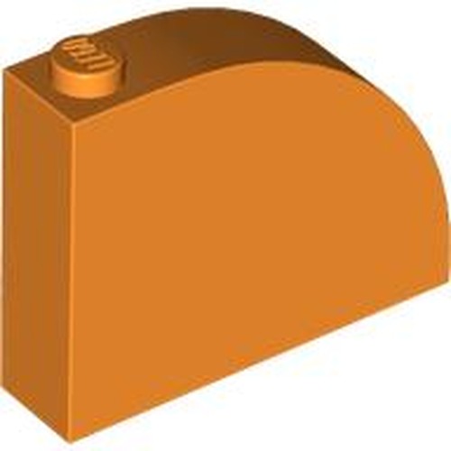 LEGO 65734 Slope, Curved 4 x 1 x 2 2/3 with Stud in Orange - Authentic LEGO Part