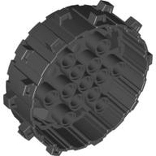 LEGO 64711 Wheel Hard Plastic with Small Cleats in Black - Authentic LEGO Part