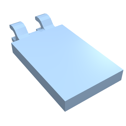 LEGO 30350b Tile, Modified 2 x 3 with 2 Open O Clips in Bright Light Blue - Authentic LEGO Part