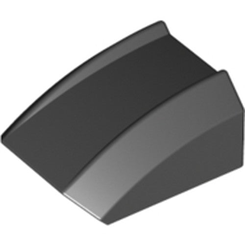 LEGO 30602 Slope, Curved 2 x 2 Lip in Black - Authentic LEGO Part