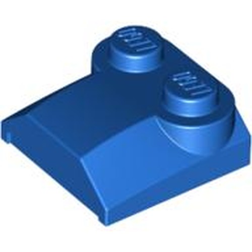LEGO 41855 Slope, Curved 2 x 2 x 2/3 with 2 Studs and Curved Sides, Lip End in Blue - Authentic LEGO Part