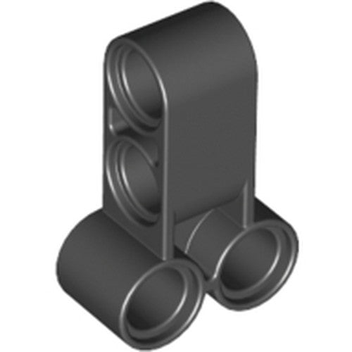 LEGO 32557 Light Bluish Gray Technic, Pin Connector Perpendicular Double 3L in Black - Authentic LEGO Part