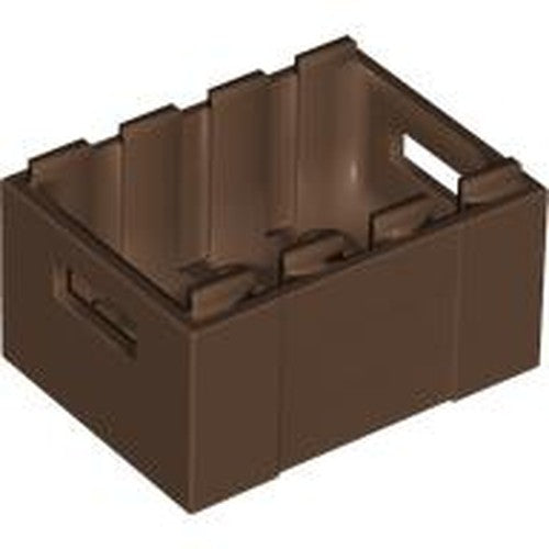 LEGO 30150 Container, Crate 3 x 4 x 1 2/3 with Handholds in Brown - Authentic LEGO Part
