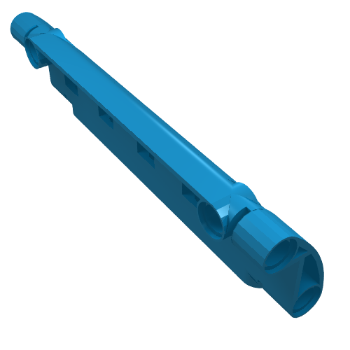 LEGO 62531 Technic, Panel Curved 11 x 3 with 2 Pin Holes through Panel Surface in Dark Azure - Authentic LEGO Part