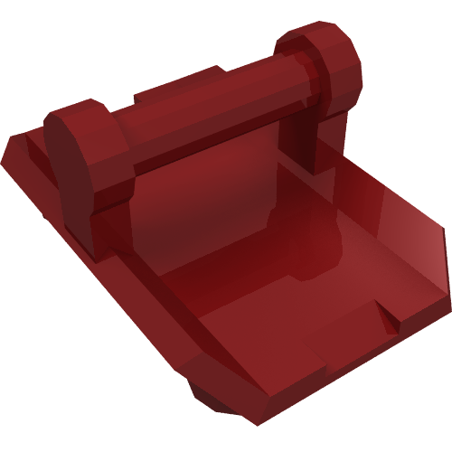 LEGO 30166 Plate, Modified 2 x 3 Inverted with 4 Studs and Bar Handle on Bottom (Rocker Plate) in Dark Red - Authentic LEGO Part