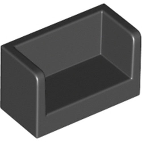 LEGO 23969 Panel 1 x 2 x 1 with Rounded Corners and 2 Sides in Black - Authentic LEGO Part
