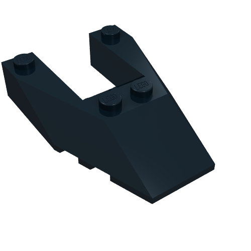 LEGO 6153b Wedge 6 x 4 Cutout with Stud Notches in Black - Authentic LEGO Part