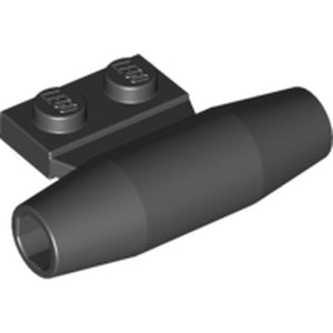 LEGO 98302 Engine, Smooth Small, 1 x 2 Side Plate with Axle Holders and Slot in Black - Authentic LEGO Part