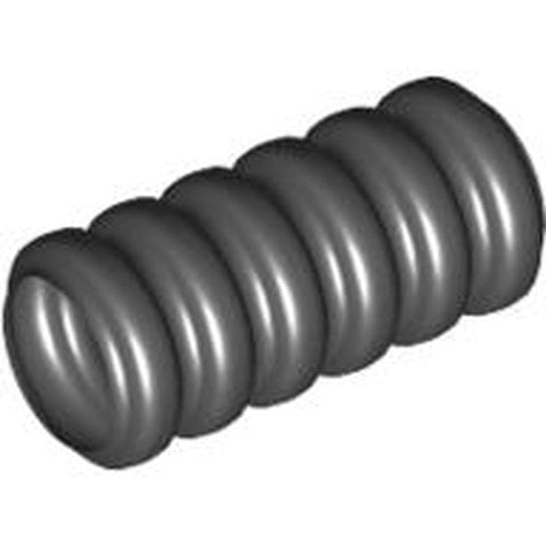 LEGO 78c02 Hose, Ribbed 7mm D. 2L / 1.6cm in Black - Authentic LEGO Part
