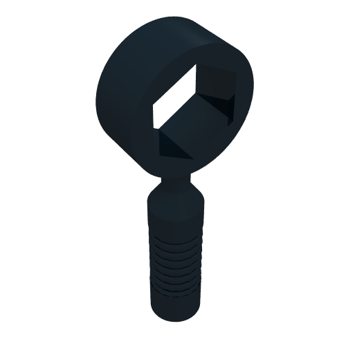LEGO 6246d Minifigure, Utensil Tool Box Wrench - 6-Rib Handle in Black - Authentic LEGO Part