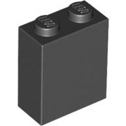 LEGO 3245c Brick 1 x 2 x 2 with Inside Stud Holder in Black - Authentic LEGO Part