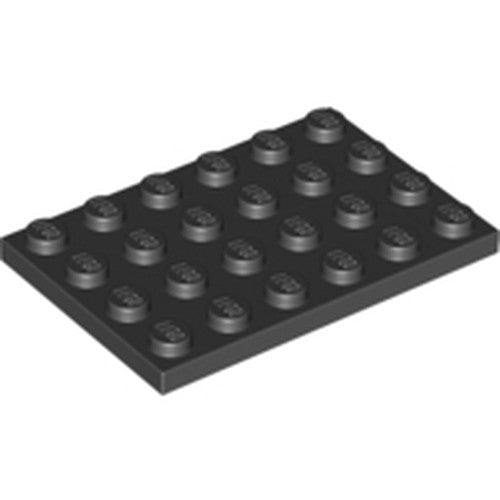 LEGO 3032 Plate 4 x 6 in Black - Authentic LEGO Part