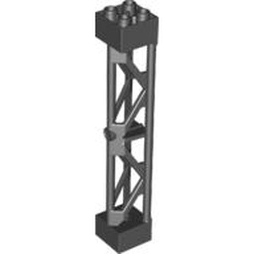 LEGO 58827 Support 2 x 2 x 10 Girder Triangular Vertical - Type 3 - 3 Posts, 2 Sections in Black - Authentic LEGO Part