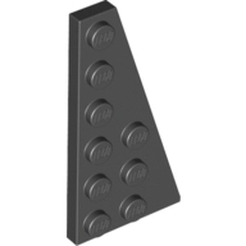 LEGO 54383 Wedge, Plate 6 x 3 Right in Black - Authentic LEGO Part
