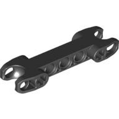 LEGO 61054 Technic, Axle and Pin Connector 2 x 7 with 2 Ball Joint Sockets, Squared Ends, Closed Side Axle Holes in Black - Authentic LEGO Part