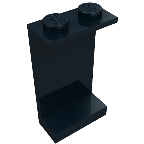 LEGO 2362a Panel 1 x 2 x 3 - Solid Studs in Black - Authentic LEGO Part