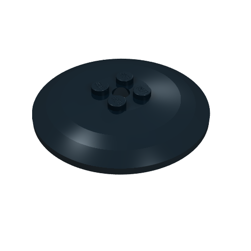 LEGO 44375b Dish 6 x 6 Inverted (Radar) - Solid Studs in Black - Authentic LEGO Part