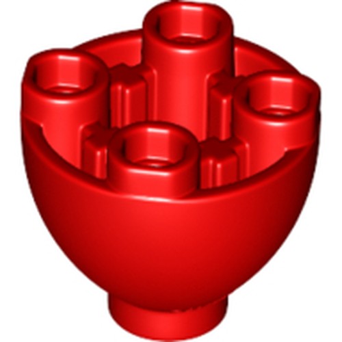 LEGO 24947 Brick, Round 2 x 2 Dome Bottom with Studs in Red - Authentic LEGO Part