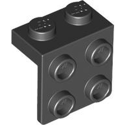 LEGO 44728 Bracket 1 x 2 - 2 x 2 in Black - Authentic LEGO Part