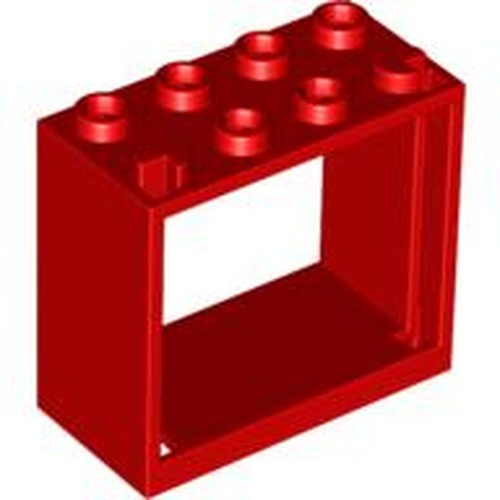LEGO 60598 Window 2 x 4 x 3 - Hollow Studs in Red - Authentic LEGO Part