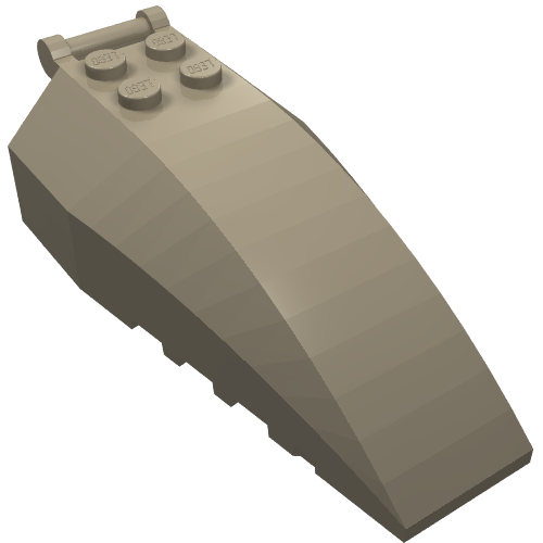 LEGO 92579 Windscreen 8 x 4 x 2 with 4 Studs and Bar Handle in Dark Tan - Authentic LEGO Part