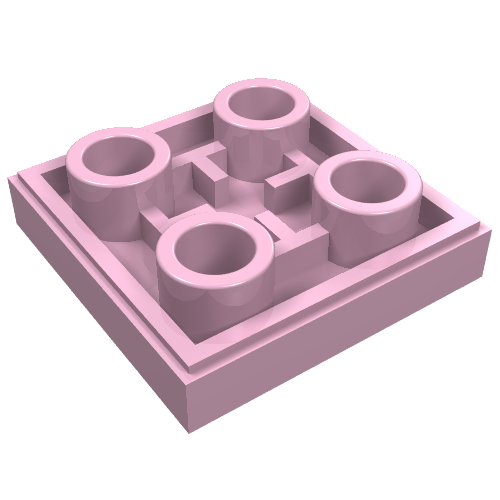 LEGO 11203 Tile, Modified 2 x 2 Inverted in Bright Pink - Authentic LEGO Part