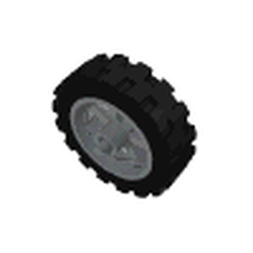 LEGO 50862c01 Wheel 15mm D. x 6mm City Motorcycle with Black Tire 21mm D. x 6mm City Motorcycle (50862 / 50861) in Light Bluish Gray - Authentic LEGO Part