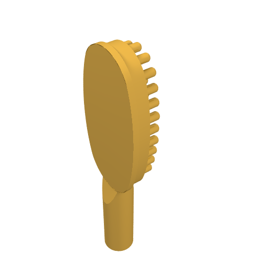 LEGO 3852b Minifigure, Utensil Hairbrush - 10mm Handle in Bright Light Orange - Authentic LEGO Part
