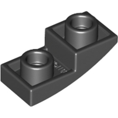 LEGO 24201 Slope, Curved 2 x 1 x 2/3 Inverted in Black - Authentic LEGO Part