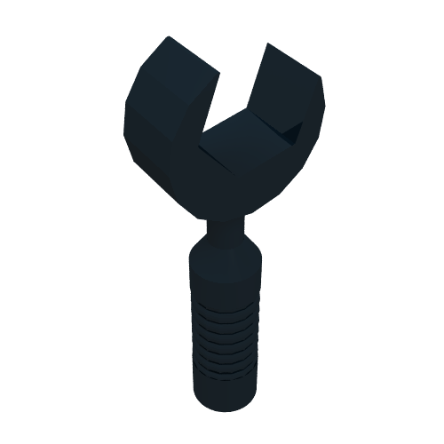 LEGO 6246e Minifigure, Utensil Tool Open End Wrench - 6-Rib Handle in Black - Authentic LEGO Part