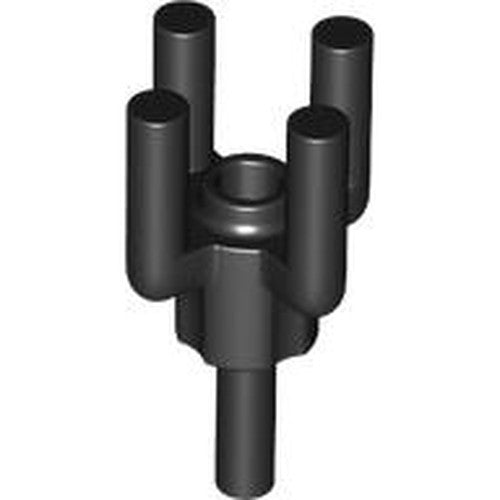 LEGO 2566 Bar 1.2L with Top Stud and 4 Bar Arms Up (Palm Tree Top) in Black - Authentic LEGO Part