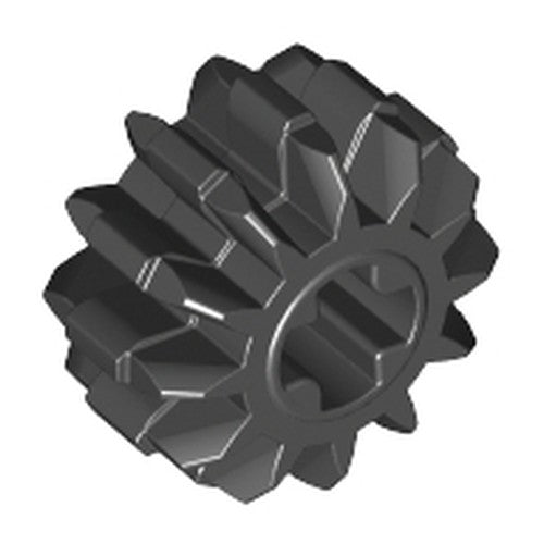 LEGO 32270 Technic, Gear 12 Tooth Double Bevel in Black - Authentic LEGO Part