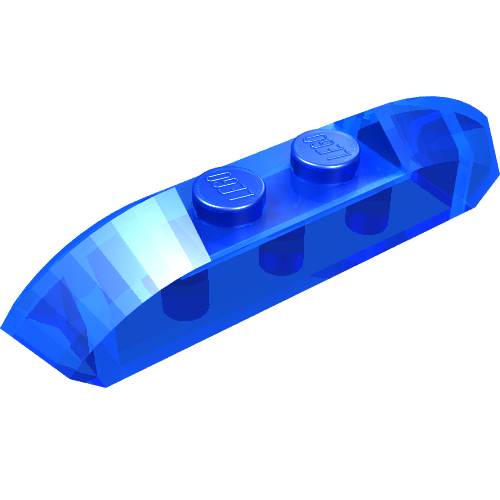 LEGO 40996 Slope, Curved 4 x 1 Double with 2 Recessed Studs in Trans-Dark Blue - Authentic LEGO Part