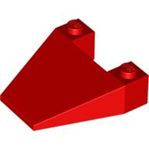LEGO 4858 Wedge 4 x 4 Taper without Stud Notches in Red - Authentic LEGO Part