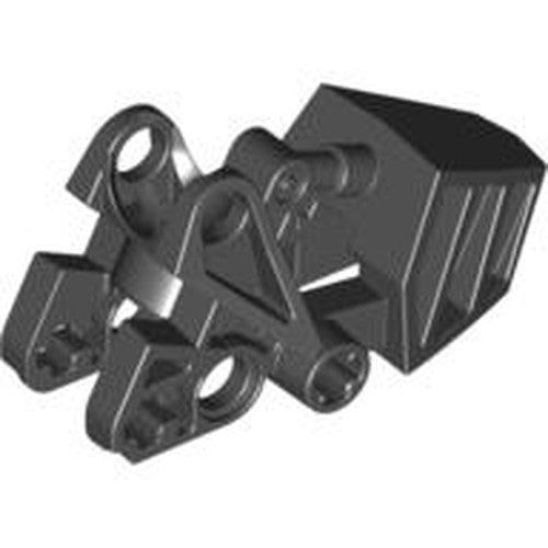 LEGO 32475 Bionicle Foot with Ball Joint Socket 3 x 6 x 2 1/3, Rounded Tops in Black - Authentic LEGO Part