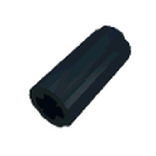 LEGO 6538c Technic, Axle Connector 2L (Smooth with x Hole + Orientation) in Black - Authentic LEGO Part