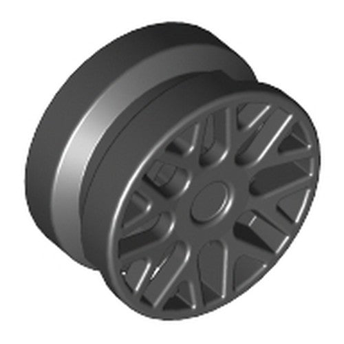 LEGO 93595 Wheel 11mm D. x 6mm with 8 'Y' Spokes in Black - Authentic LEGO Part
