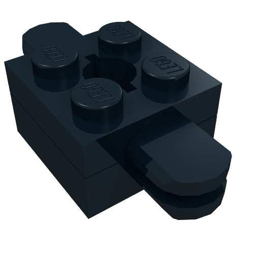 LEGO 792c03 Arm Holder Brick 2 x 2 with Round Top Hole with Arms (792 / 793 / 795) (Homemaker Figure / Maxifigure Torso Assembly) in Black - Authentic LEGO Part