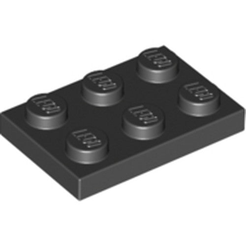 LEGO 3021 Plate 2 x 3 in Black - Authentic LEGO Part