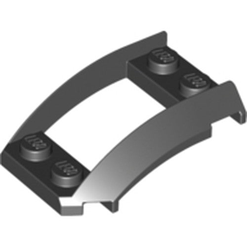 LEGO 47755 Wedge 4 x 3 Open with Cutout and 4 Studs in Black - Authentic LEGO Part