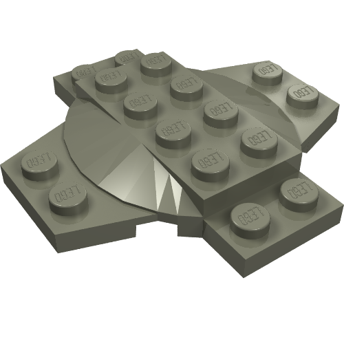 LEGO 30303 Plate, Modified 6 x 6 x 2/3 Cross with Dome - Main Product Image