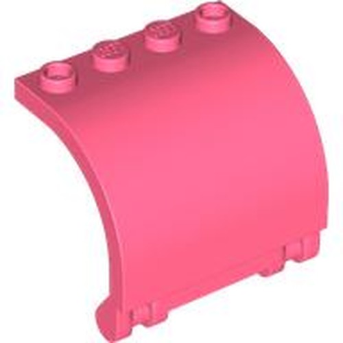 LEGO 18910 Panel 3 x 4 x 3 Curved with Double Clip Hinge in Coral - Authentic LEGO Part