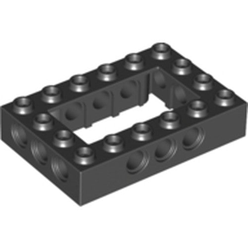 LEGO 32531 Technic, Brick 4 x 6 Open Center in Black - Authentic LEGO Part