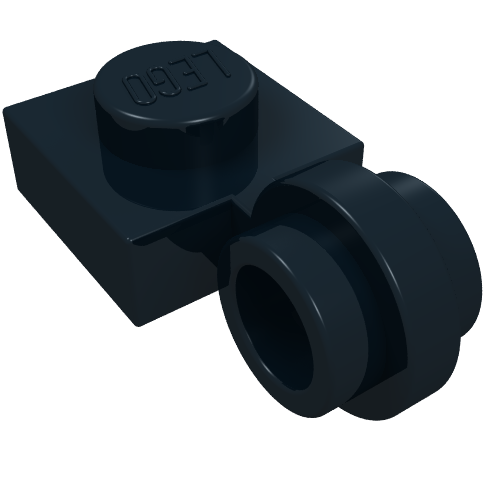 LEGO 4081a Plate, Modified 1 x 1 with Light Attachment - Thin Ring in Black - Authentic LEGO Part