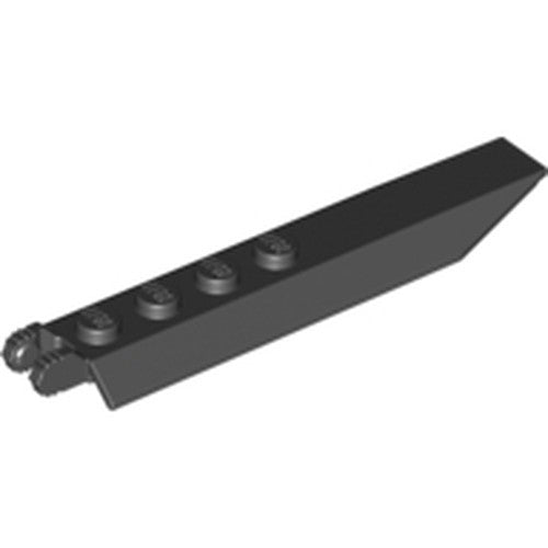 LEGO 14137 Hinge Plate 1 x 8 with Angled Side Extensions, Squared Plate Underside in Black - Authentic LEGO Part